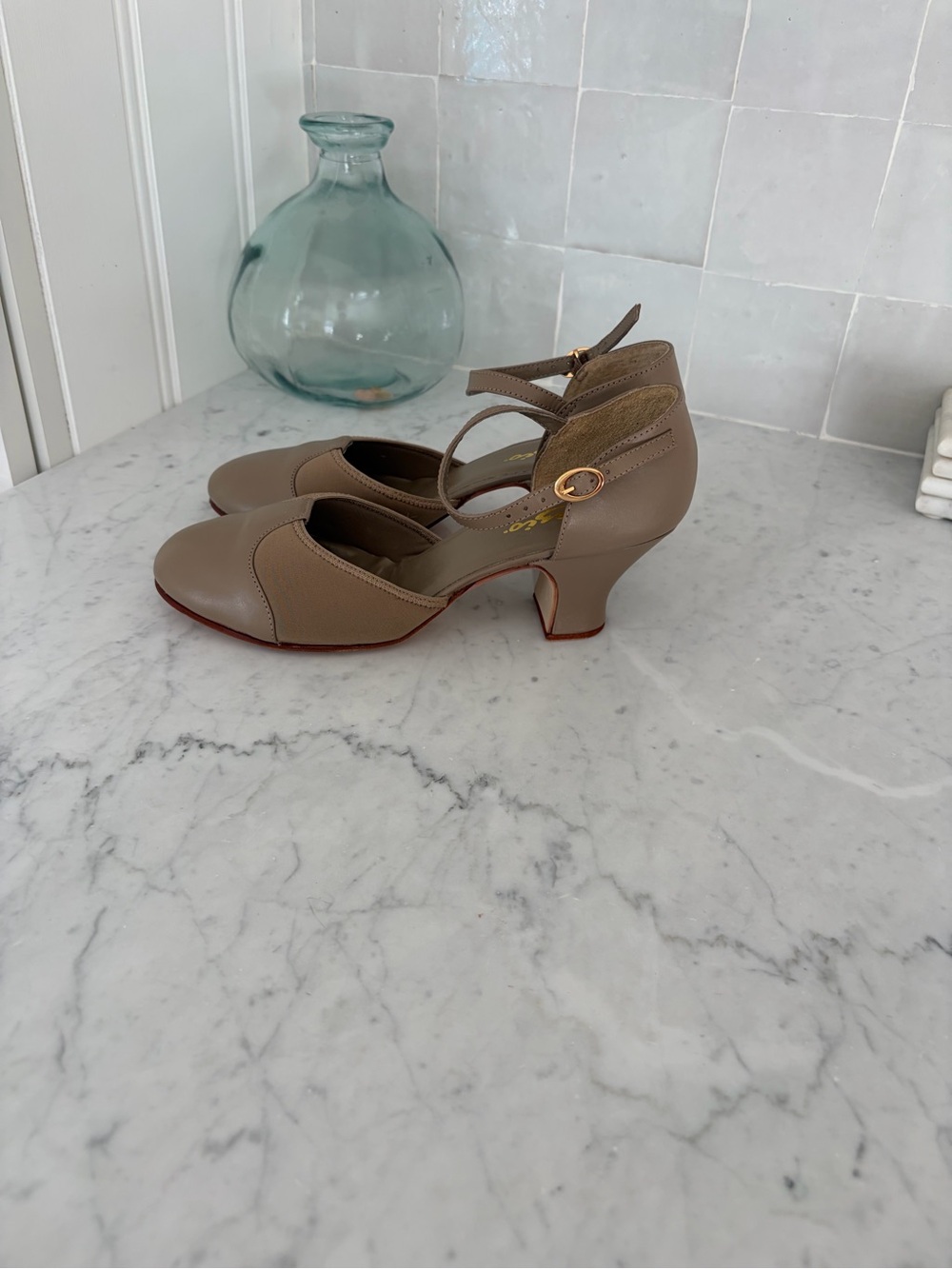 Capezio Leather Character Shoes with Neoprene NWT